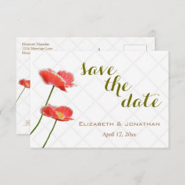 Einfache Elegante Blumenpfropfen Save the Date Einladung