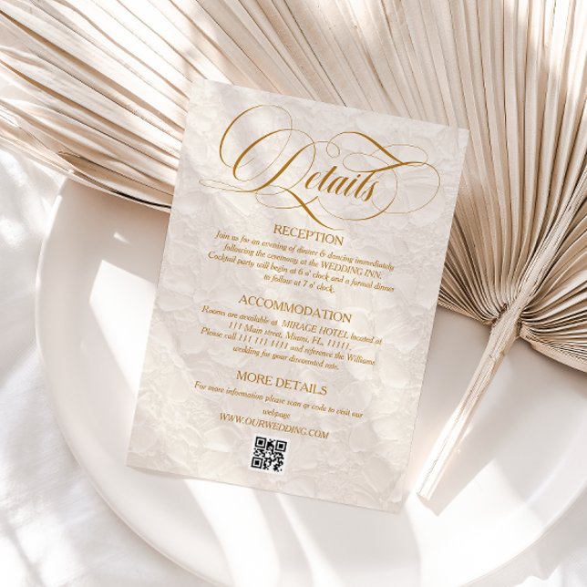 Einfache Elegante Blumenzwiebeln Details zur Hochz Begleitkarte (Von Creator hochgeladen)