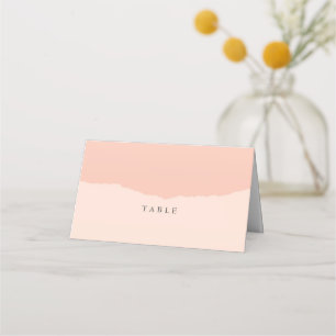 Einfache, elegante Blush-Hochzeitstisch-Platzkarte Platzkarte