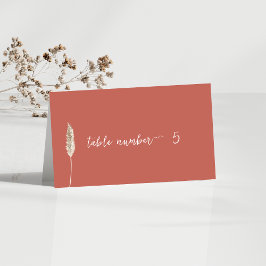 Einfache Elegante Boho Tischnummer Card Platzkarte