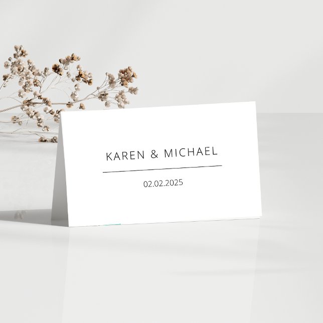 Einfache Elegante Boho Tischnummer Card Platzkarte (Von Creator hochgeladen)