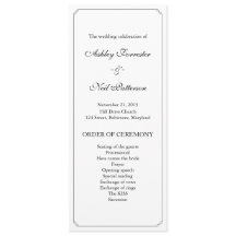 Einfache Elegante Border Hochzeit Programm