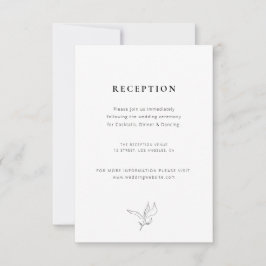 einfache, elegante botanische Hochzeitskarte RSVP Karte