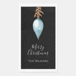 Einfache Elegante Botanisches Wasser Weihnachten Serviette