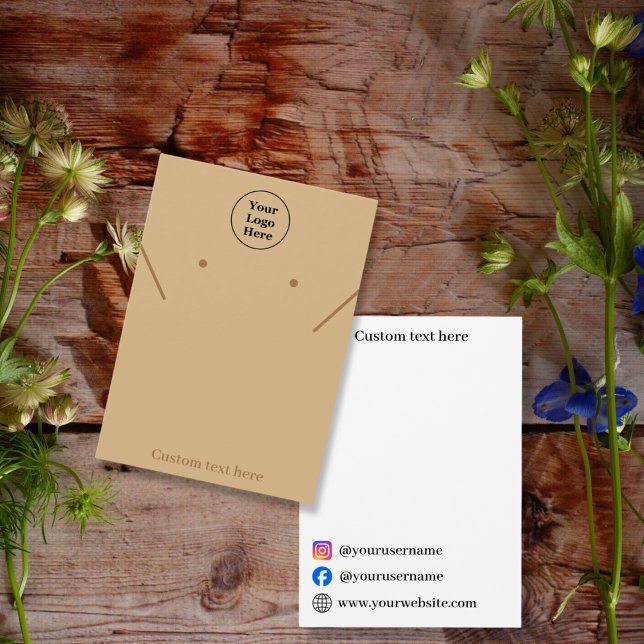 Einfache elegante braune Halskette Ohrring-Display (Von Creator hochgeladen)