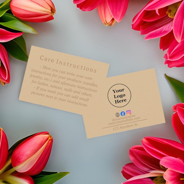 Einfache, elegante, braune Pflegekarte Dankeskarte (Von Creator hochgeladen)