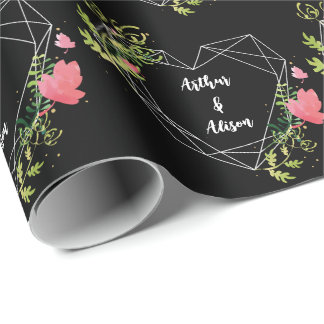 Einfache Elegante Braut & Bräuche Hochzeit Geschenkpapier