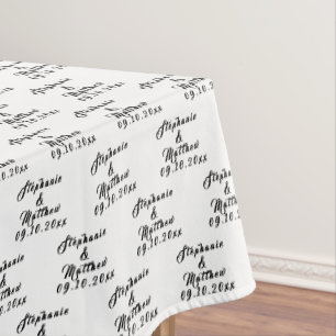 Einfache Elegante Braut und Namen für Hochzeiten Tischdecke