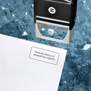 EINFACHE ELEGANTE BUCHZEICHEN-BIBLIOTHEK GERAHMT PERMASTEMPEL