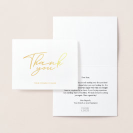 Einfache Elegante Business Vielen Dank Gold Foil C Folienkarte