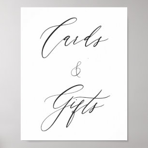 Einfache elegante Calligrafy Cards & Geschenke Poster