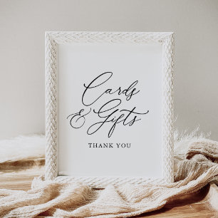Einfache Elegante Calligrafy Cards und Geschenke-Z Poster