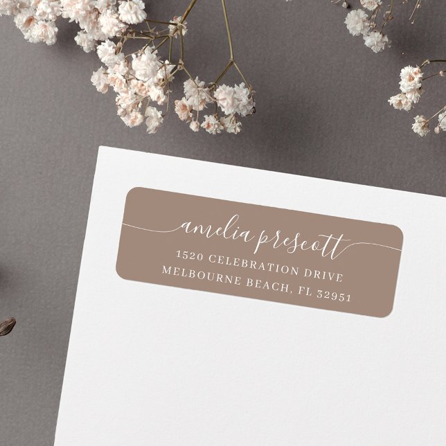 Einfache elegante Calligrafy Script-Rücksendeadres (Von Creator hochgeladen)
