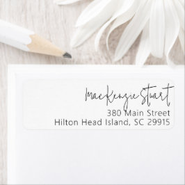 Einfache elegante Calligrafy Script-Rücksendeadres