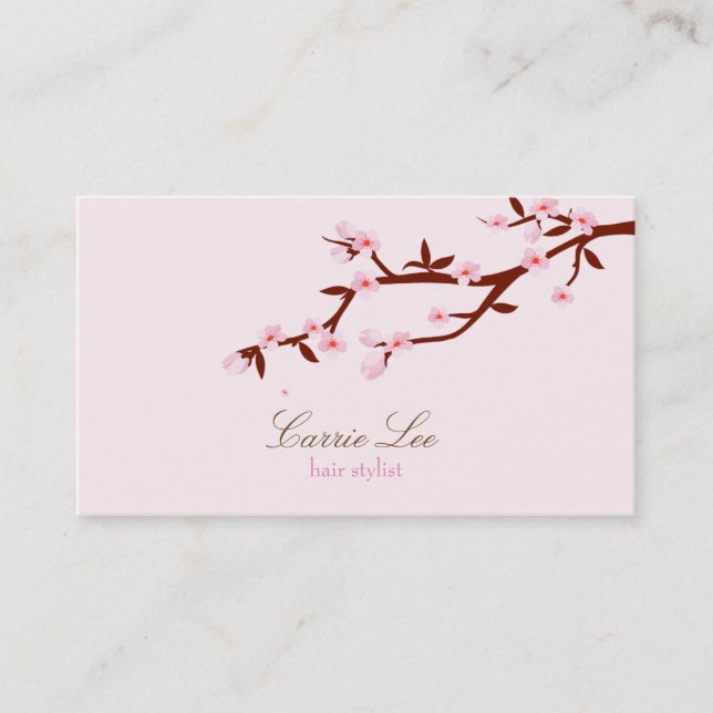 Einfache Elegante Cherry Blossom Sakura Business C Visitenkarte (Vorderseite)