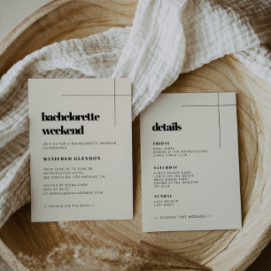 Einfache Elegante Chic Bachelorette Einladung