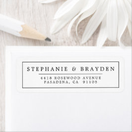 Einfache Elegante Chic Border Wedding Rücksendeadr
