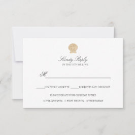 Einfache Elegante Chic Gold Foil RSVP Karte