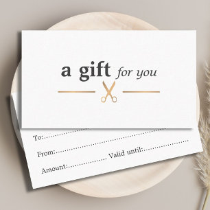 Einfache Elegante Chic Imitate Gold Weißer Haar St Visitenkarte