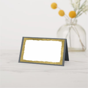 Einfache Elegante Classic Gold Gray Party Veransta Platzkarte
