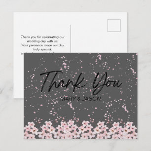 Einfache elegante Dankeskarte Postkarte