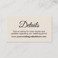 Einfache, elegante Details zur Hochzeit
