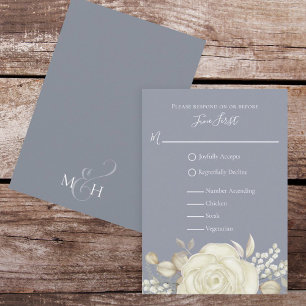 Einfache Elegante Dusty Rose Gold Foliage RSVP Karte