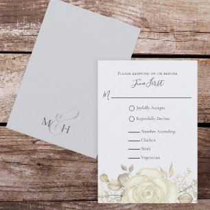 Einfache Elegante Dusty Rose Gold Foliage RSVP Karte