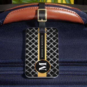 Einfache, elegante Edelmetalle Mit Monogramm Gepäckanhänger