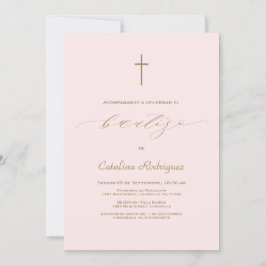 Einfache elegante Einladung De Bautizo Girl Taufe