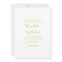 Einfache, elegante Einladung zur Hochzeit