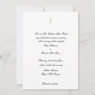 Einfache, elegante Einladung zur Hochzeit, Taufen,
