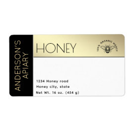 Einfache, elegante Farbblocktypografie Honig