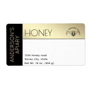 Einfache, elegante Farbblocktypografie Honig