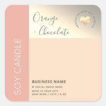 Einfache, elegante Farbblocktypografie, Sockelkerz