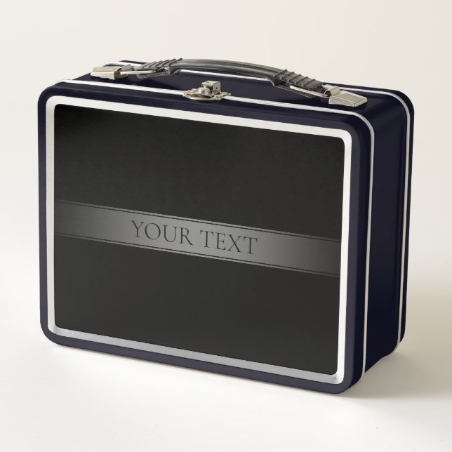 Einfache, elegante Farbe des Farbstreifens Metall Brotdose (Vorderseite)