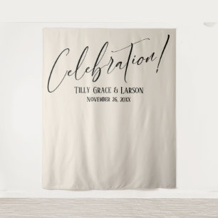 Einfache Elegante Feier! Hintergrund des Creme-Fot Wandteppich