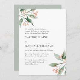 Einfache Elegante feierliche Hochzeit Einladung