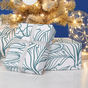 Einfache elegante florale Hibiskusblätter Geschenkpapier