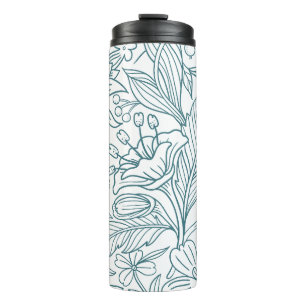 Einfache elegante florale Hibiskusblätter   Thermosbecher