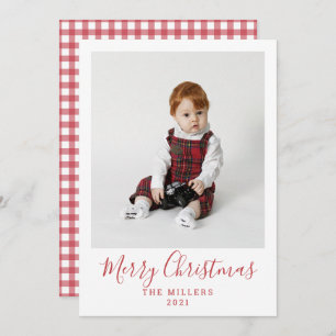 Einfache Elegante Foto-Karte für Weihnachten & Fei