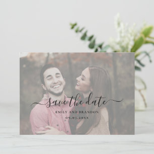 Einfache elegante Foto-Moderne Hochzeit Save The Date