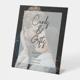 Einfache, elegante Foto-Overlay-Funktion für Hochz Sockelschild