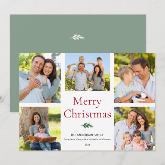 Einfache elegante Fotocollage Frohe Weihnachten