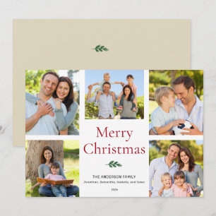 Einfache elegante Fotocollage Frohe Weihnachten