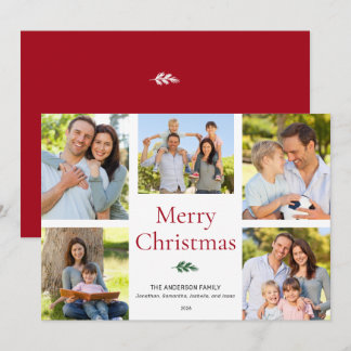 Einfache elegante Fotocollage Frohe Weihnachten