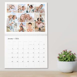 Einfache elegante Fotocollage Kalender