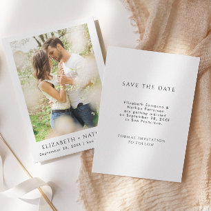 Einfache elegante Fotos   Hochzeit Save The Date