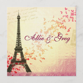 Einfache, elegante französische themenorientierte einladung