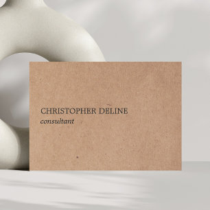 Einfache elegante (gedruckte) Kraftpapier-Beraterk Visitenkarte
